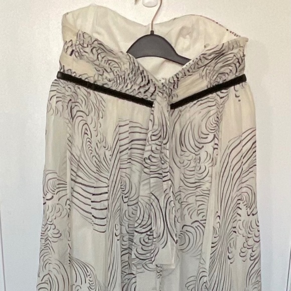 Marchese Silk Taffeta Strapless Black + White Dress - Picture 10 of 12